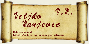 Veljko Manjević vizit kartica